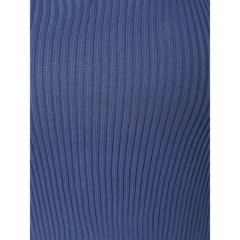 Rib Knit V Notched Cut Out Tank Top SU0240