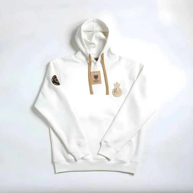Madrid Corona Retro Football Hoodie (White)