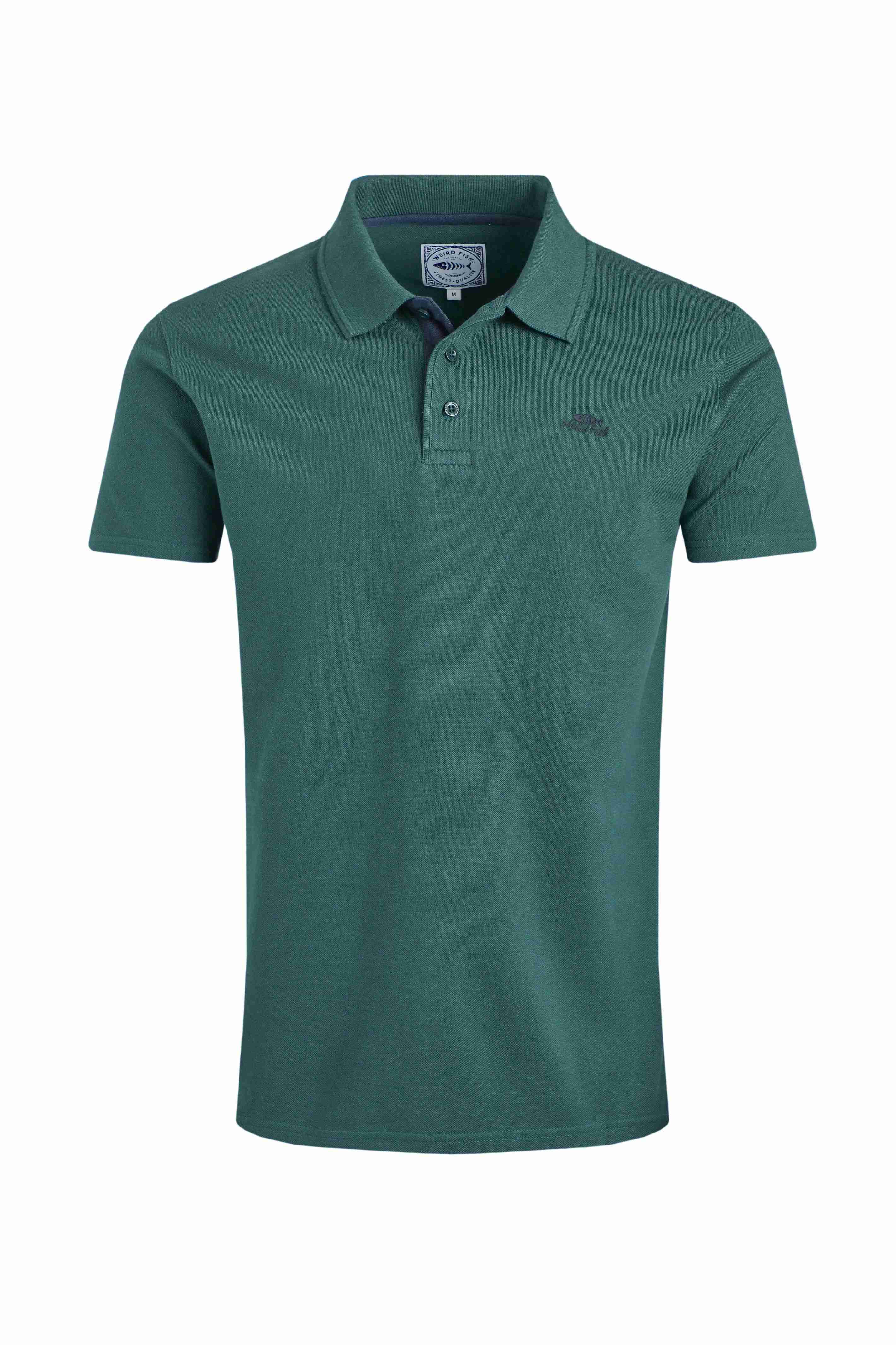 Miles Pique Polo Shirt Forest Green