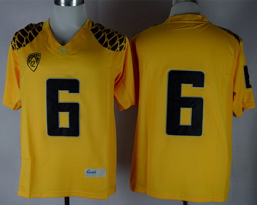 Men's None Yellow 2013 moisture wicking Charles Nelson #6 away jersey