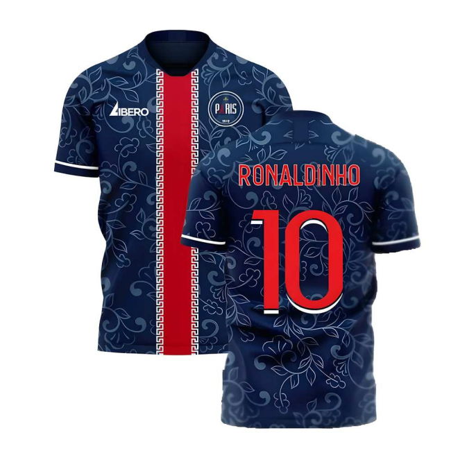 Supporter Psg Home Concept Football Kit Libero Ronaldinho #10 Ultr...