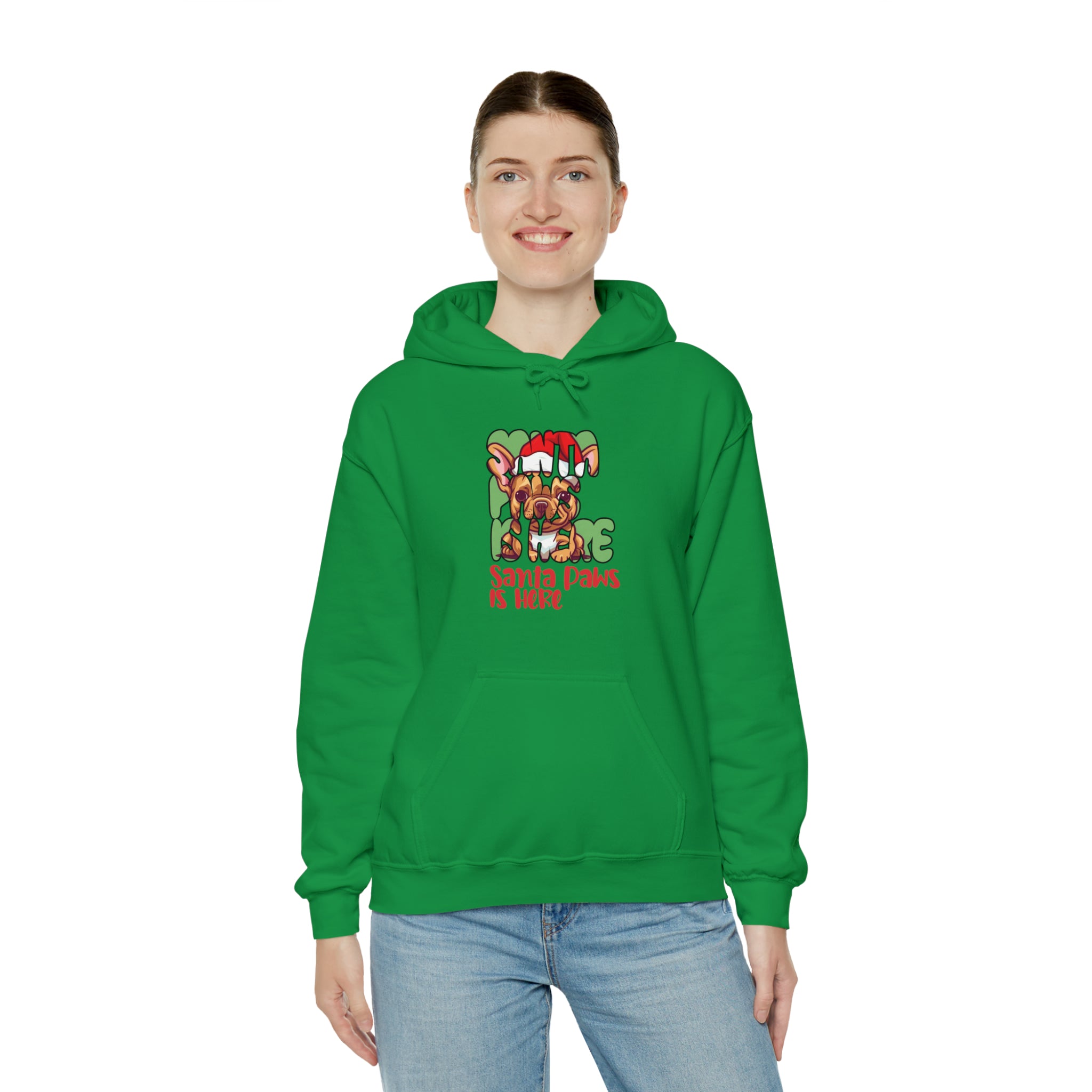 French Bulldog Santa Paws Unisex Hoodie Comfy Pet Product