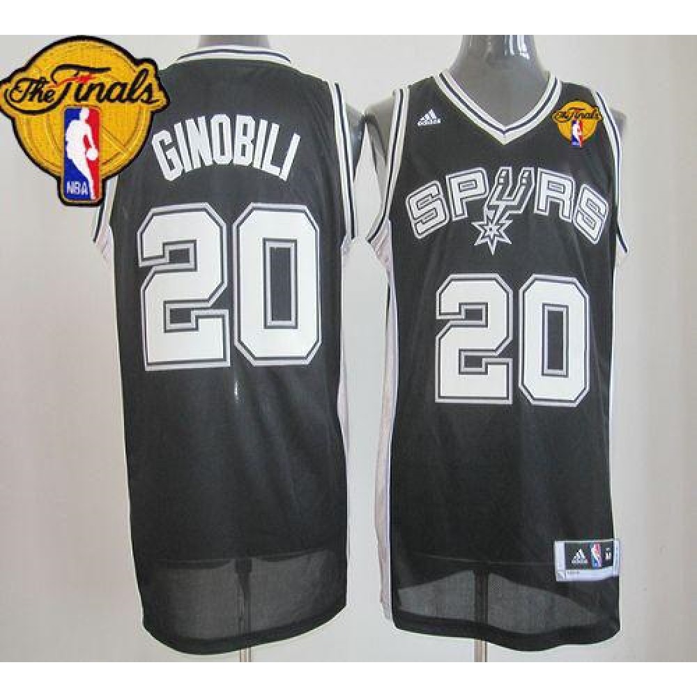 Fan Favorite Performance Men's Spurs #20 Manu Black Basketball Jersey