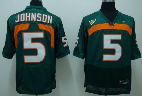 Men's None Green 2024 breathable Johnson Green #5 replica Jersey