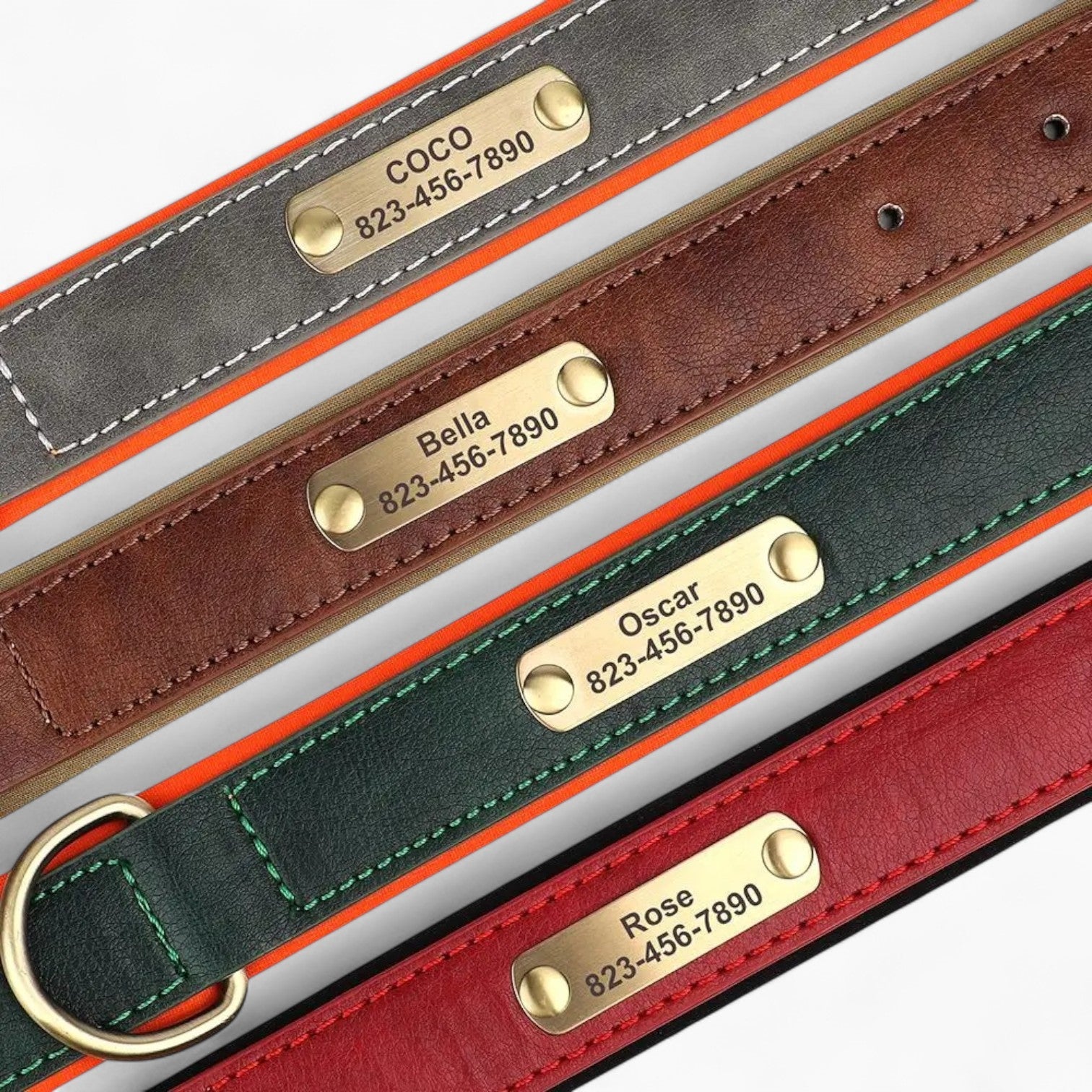 Comfort-Optimized Taggio Frenchie Pu Leather Collar – Engraved Person...