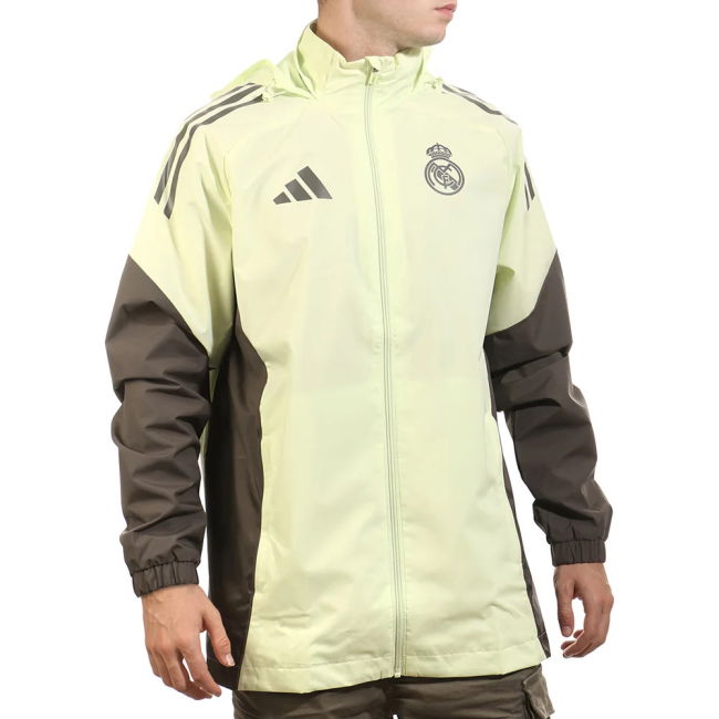 2025-2026 Real Madrid CF Jacket (Almost Lime) | Moisture Wicking