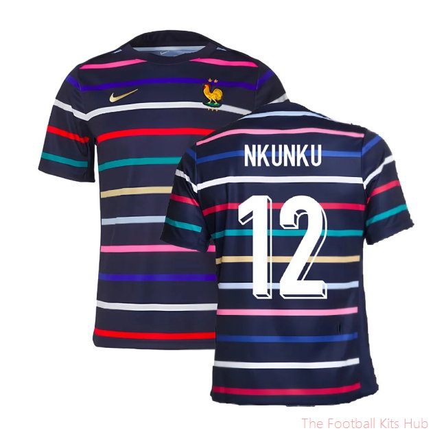 2024-2025 France Academy Pro Home Pre-Match Top (Navy) (Nkunku 12)