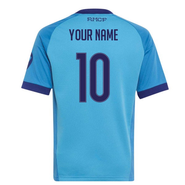 [DDJ] 2026 2027 Real Madrid Shirt Sky Rush) Name) Away Goalkeeper Kids Kit (App (Your