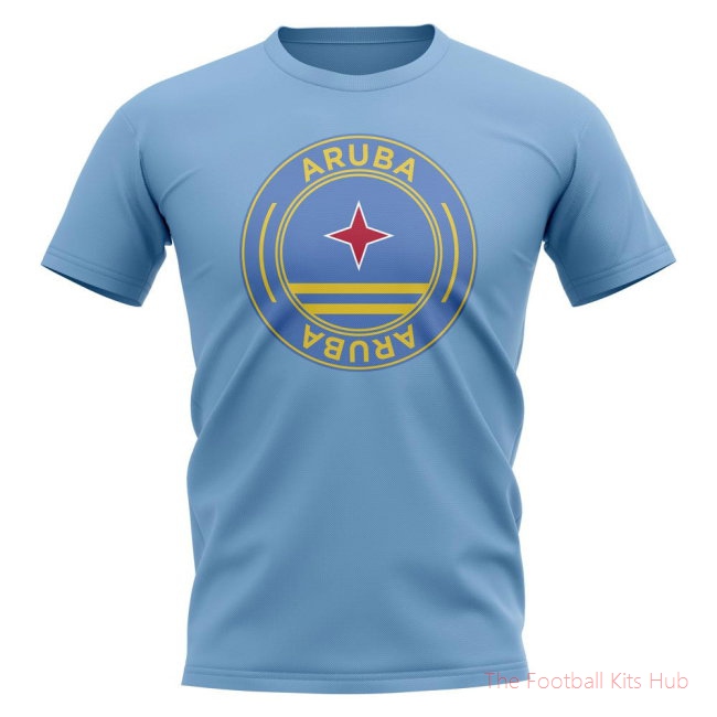 Aruba Football Badge T-Shirt (Sky)