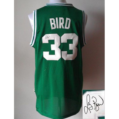 Revolution 30 Autographed Boston Celtics #33 Larry Bird Green Stitched NBA Jersey Mens