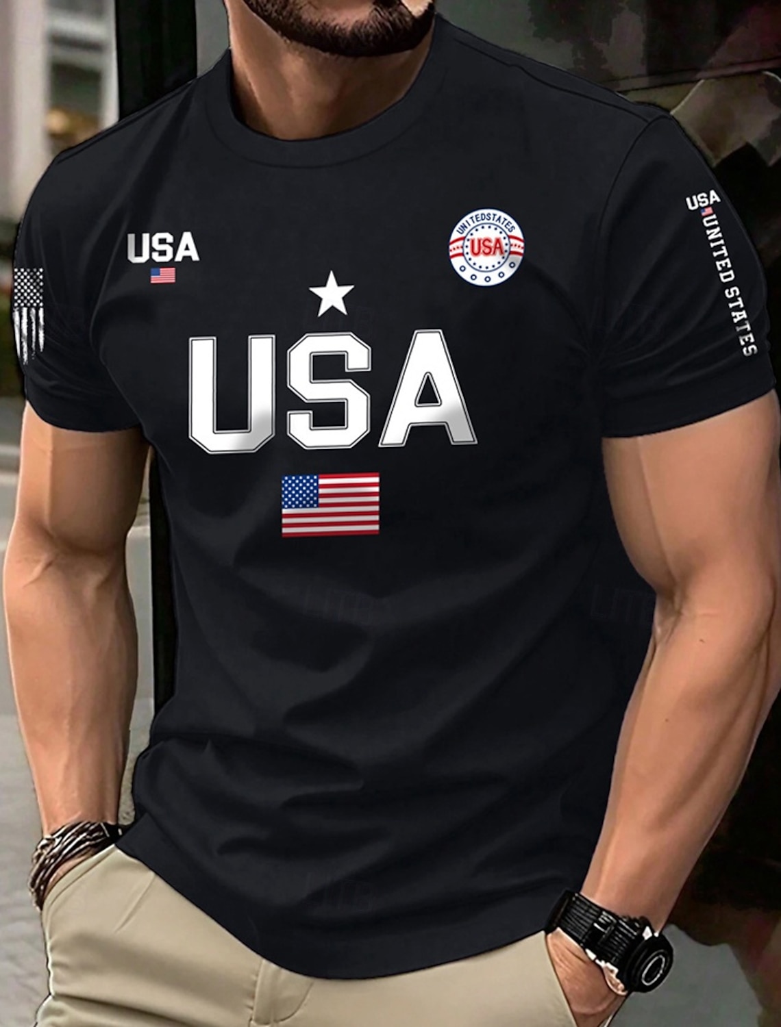 Patriotic T Shirts For Men Funny Voted Shirt Short Sleeve 3D Print