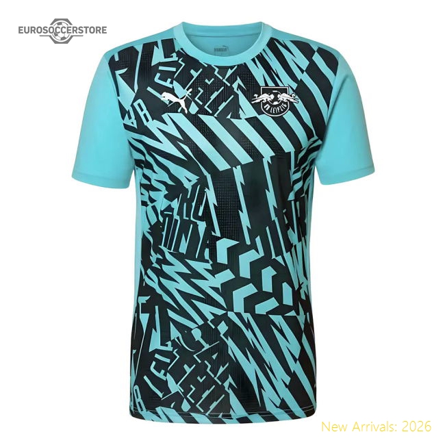Genuine 2024-2025 Red Bull Leipzig Pre-Match Ss Shirt (Aqua)