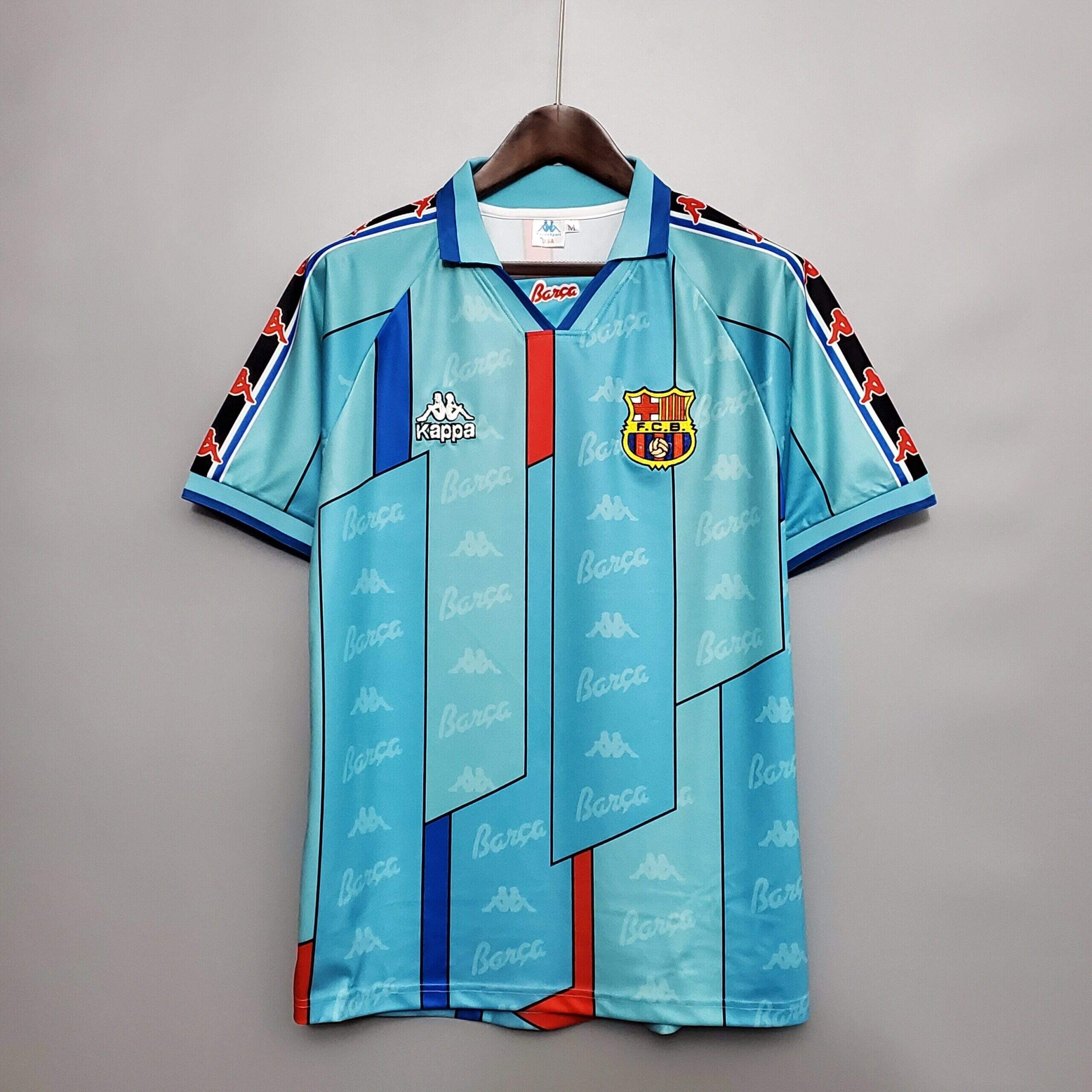 Cheap 1996-1997 Barcelona Away Retro kit