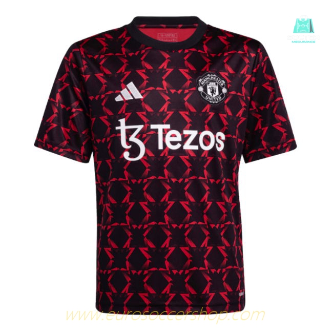 2024-2025 Man Utd Pre-Match Shirt (Black) - Kids