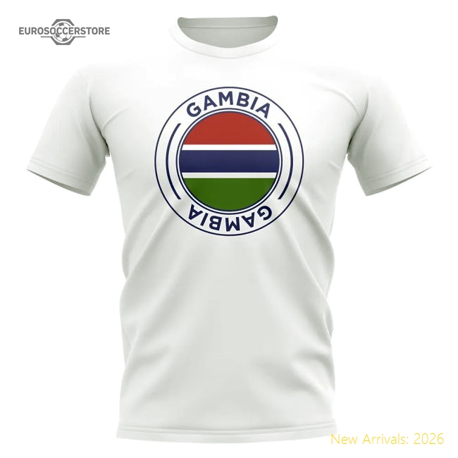 First-class Gambia Football Badge T-shirt (white) - Supporter Edition