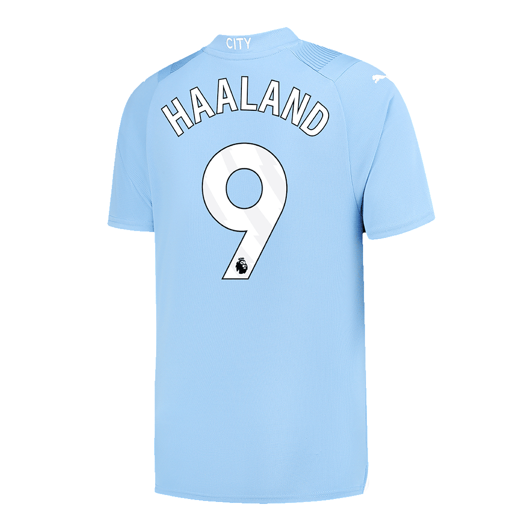 HAALAND #9 Manchester City Home  Soccer Jersey 2023/24 Authentic Kit