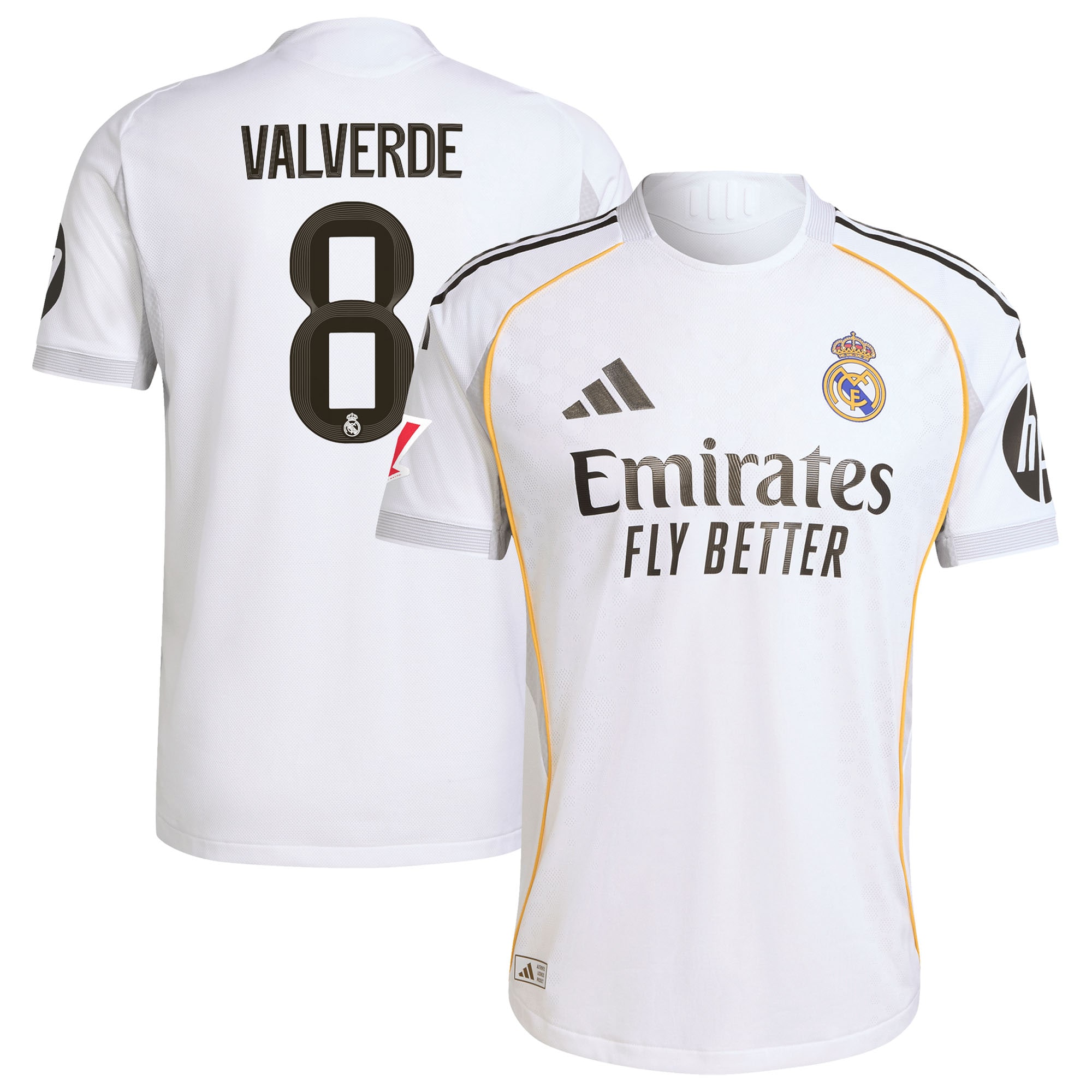 [LK] Women's Federico Valverde Real Madrid 2025/26 Home Authentic Jersey - White