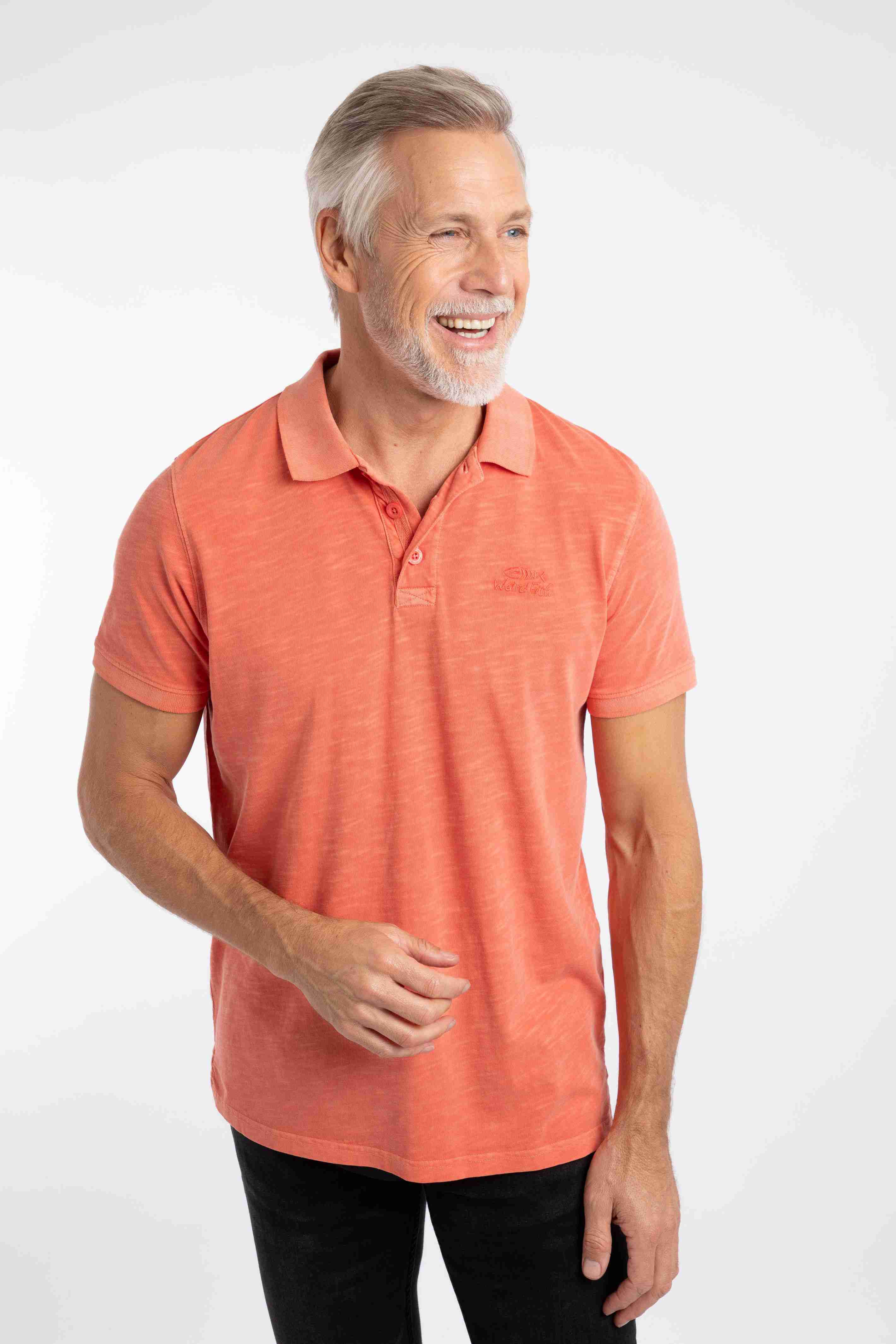 Indy Slub Polo Shirt Dark Coral