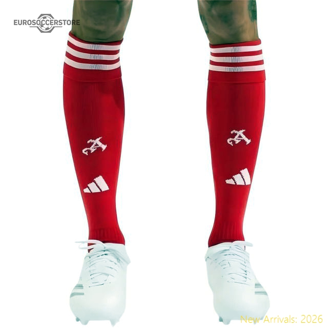 Arsenal 2025-2026 Home Socks (Red) Scarlet In Multiple Adult Sizes