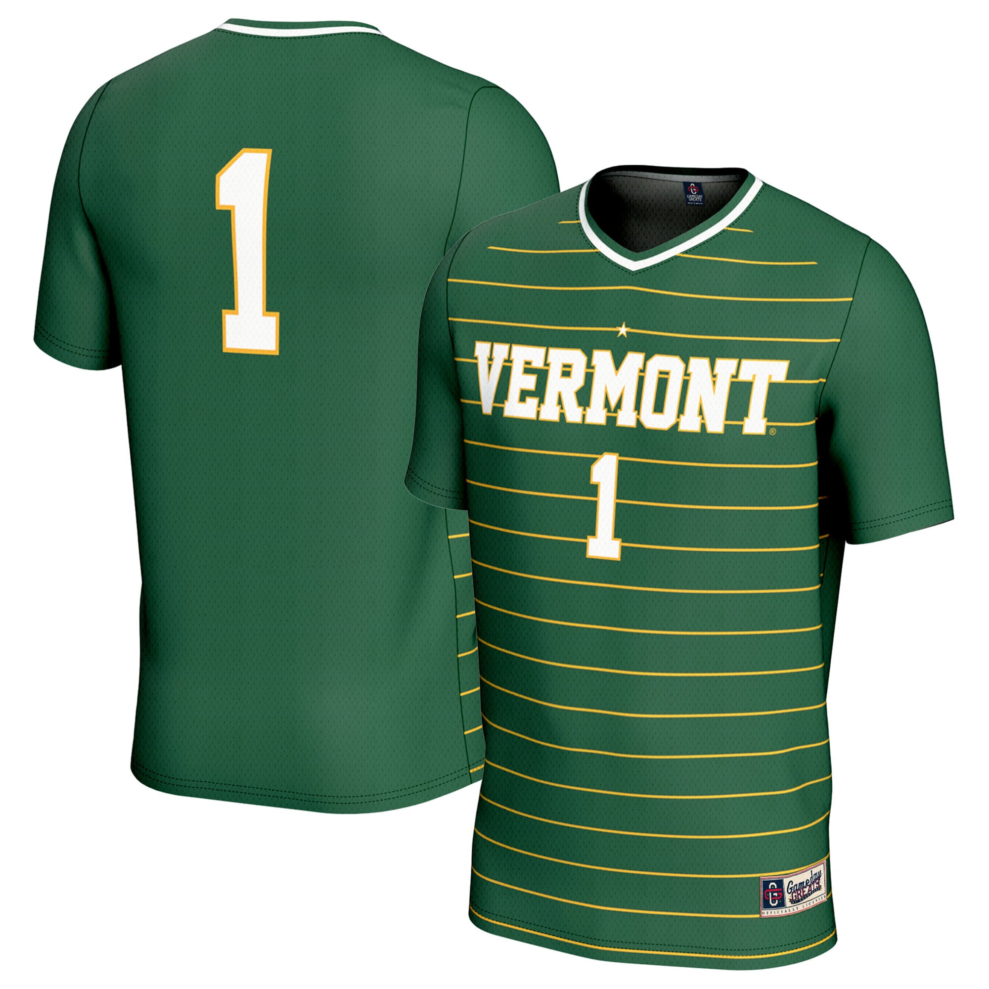 [NJP] Women's Vermont Catamounts GameDay Greats 2024 NCAA Men's Soccer National Champions One-Star Lightweight Fashion Jersey - Green