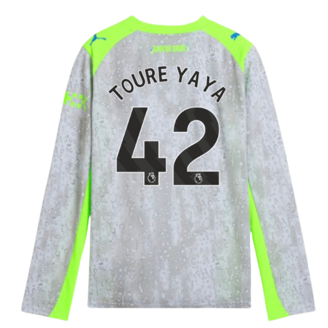 Toure Yaya 42 Man City Club Fashionable Third Soccer Jersey (Kids) (1)