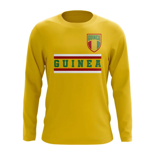 Premium-Quality Guinea Core Football Country Long Sleeve T-Shirt