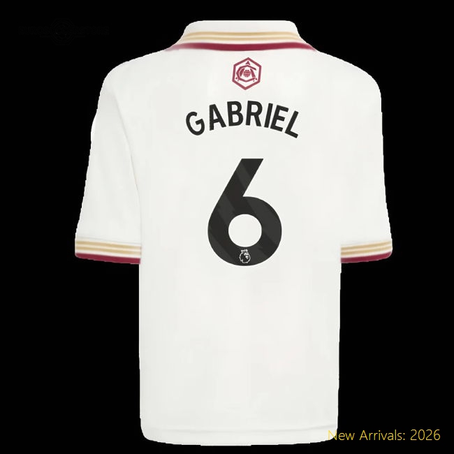 Kid-approved Arsenal Mini Gabriel Jersey 2025-2026 Stretchy