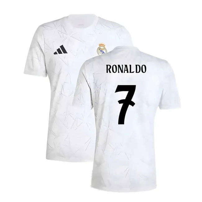 2024-2025 Real Madrid Pre-Match Shirt (White) (Ronaldo 7)