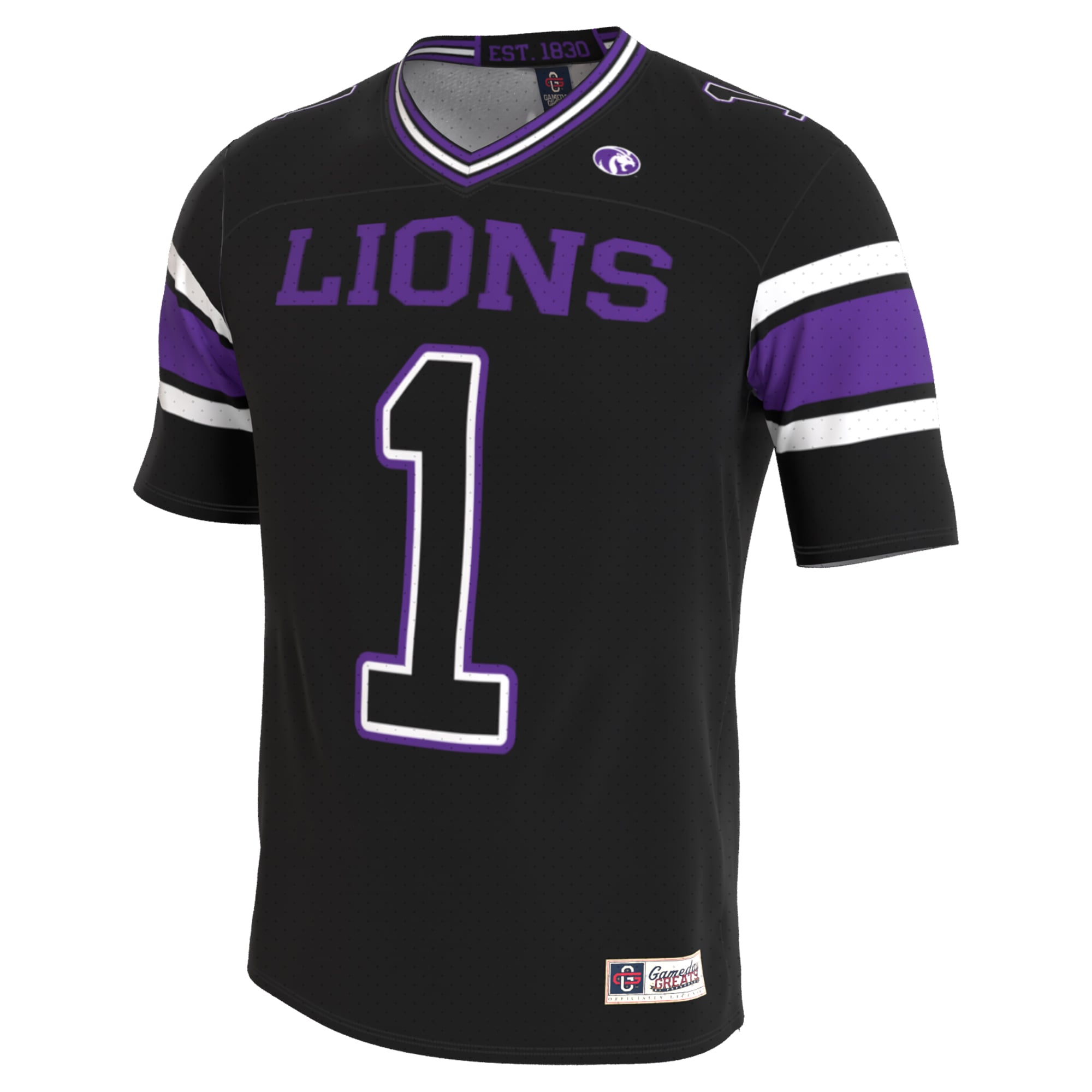 Unisex Black North Alabama Lions Lightweight Collegiate Football Blackout Fashion Jersey