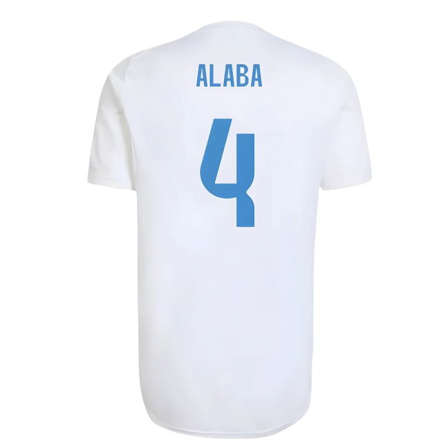 2025-2026 Real Madrid EU Training Jersey (White) (Alaba 4)