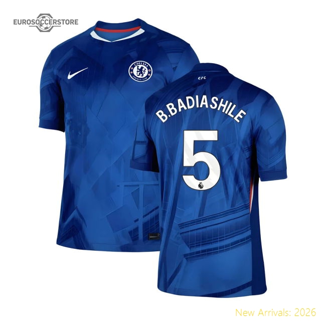 Official 2025-2026 Chelsea Home Shirt (b.badiashile 5) - Premium
