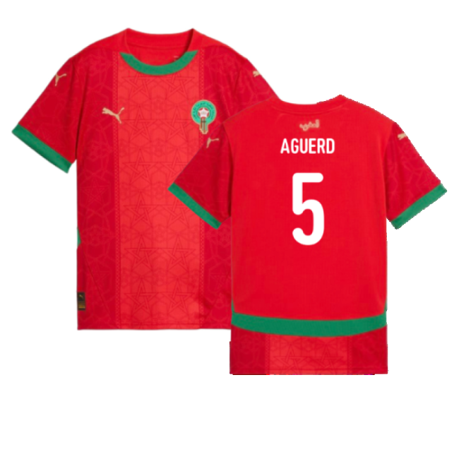 Limited-Edition 2024-2025 Morocco Home Shirt (Kids) (Aguerd 5)