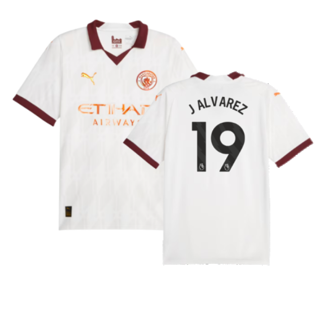 Premium 2023-2024 Man City Away Shirt (j Alvarez 19) - Premium