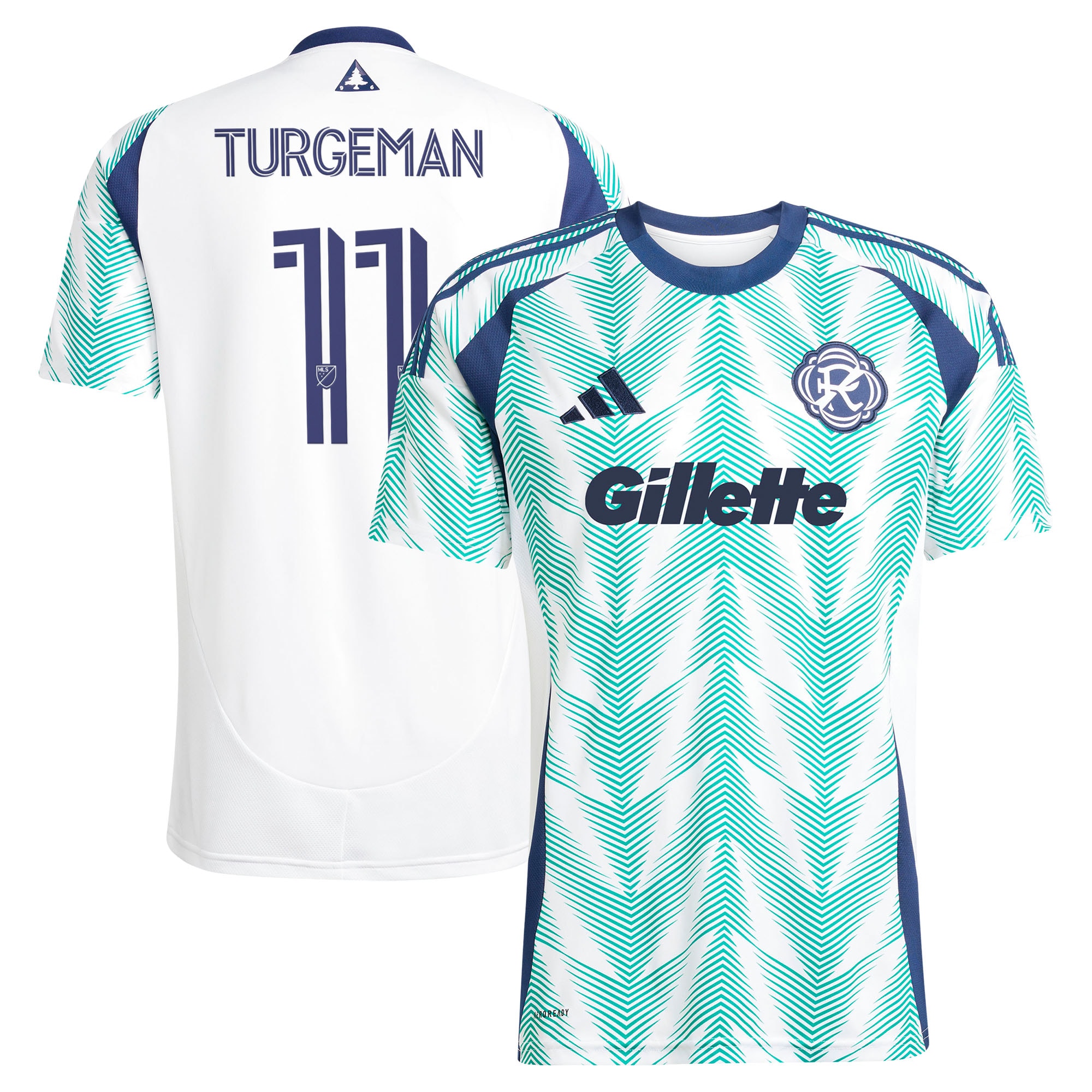 [JED] Women's Dor Turgeman New England Revolution 2025 Eastern White Pine X Flag of New England Replica Jersey - White