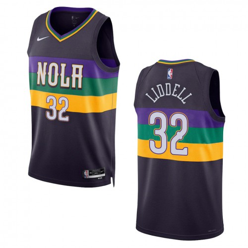 Purple Nike Orleans Pelicans #32 Pelicans Jersey - Polyester