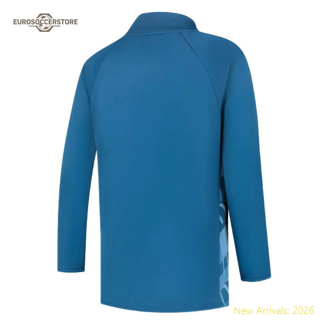 2023-2024 Man City Pre-Match LS Sweat Top (Lake Blue) - Kids