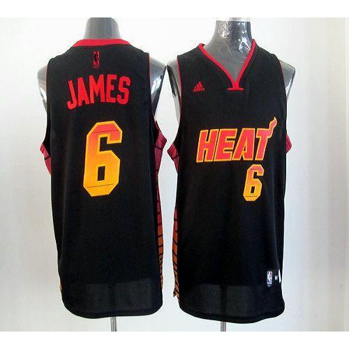 MIA LeBron #6 Durable Design Swingman Jersey Vintage Look Basketball