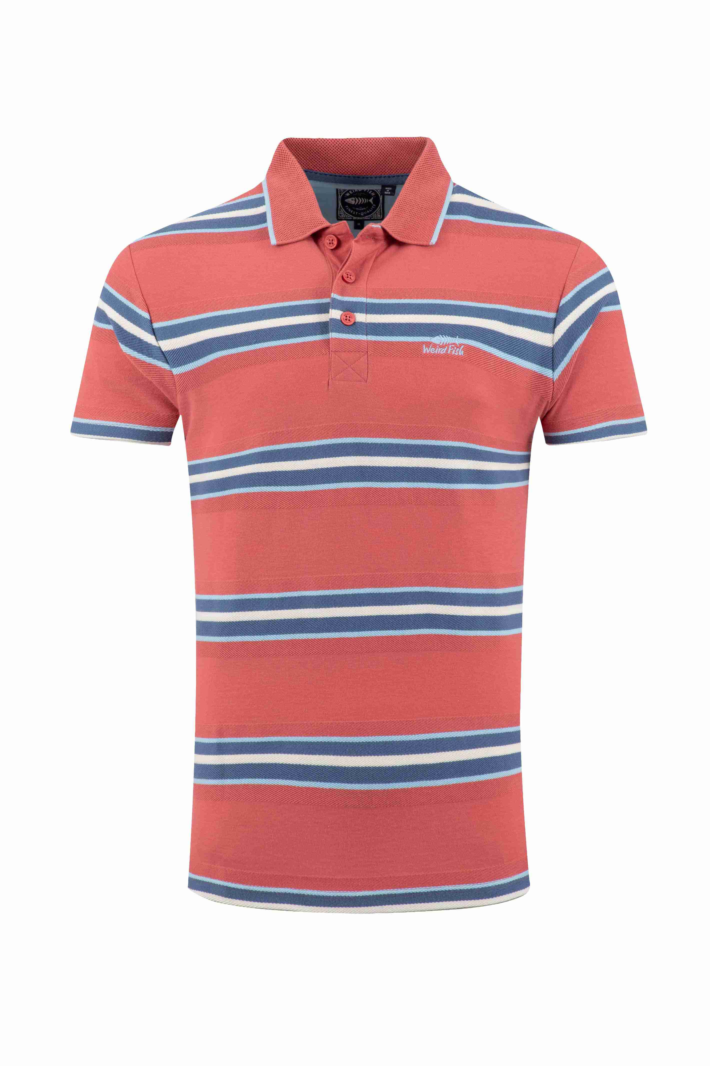 Dent Block Stripe Polo Shirt Nantucket