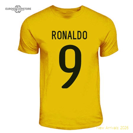 Authentic Ronaldo Brazil Apparel - Breathable Vintage Modern
