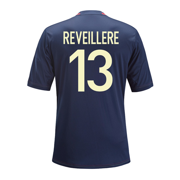 13-14 Olympique Lyonnais 13 Reveillere Away Black Jersey Shirt -