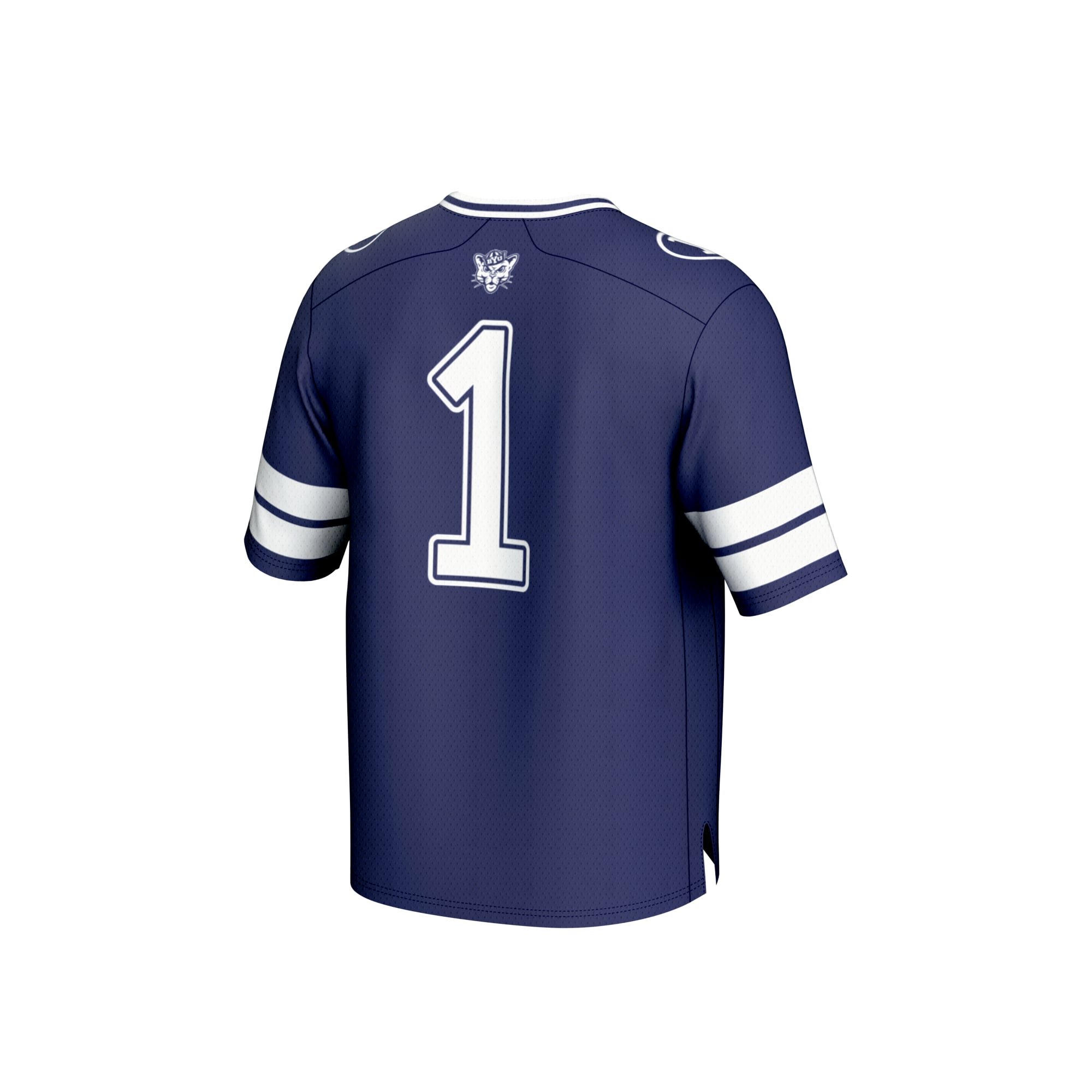 Youth #1 Navy BYU Cougars Collegiate Football Fashion Jersey