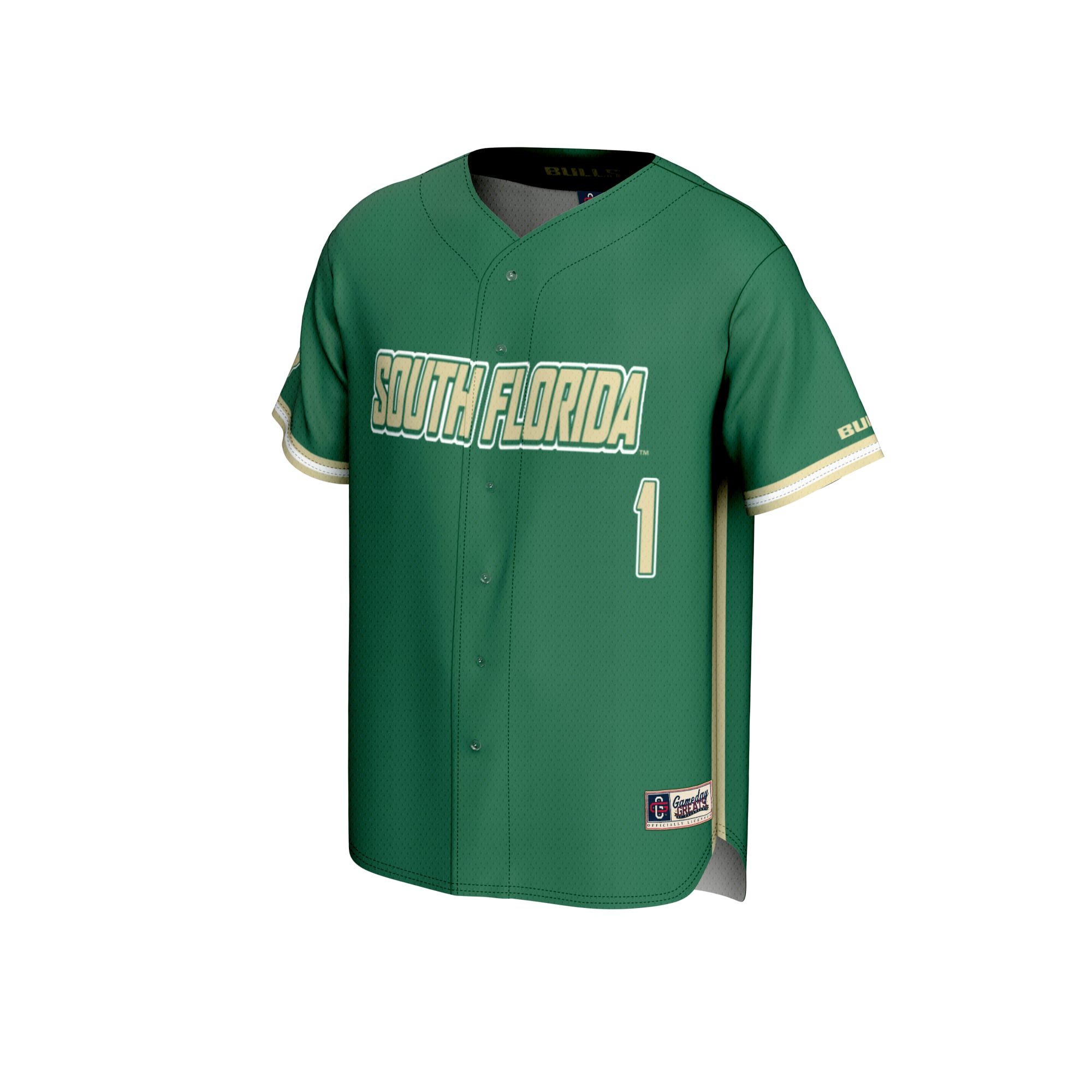 #1 South Florida Bulls GameDay Greats Youth Lightweight Baseball Fashion Jersey - Green
