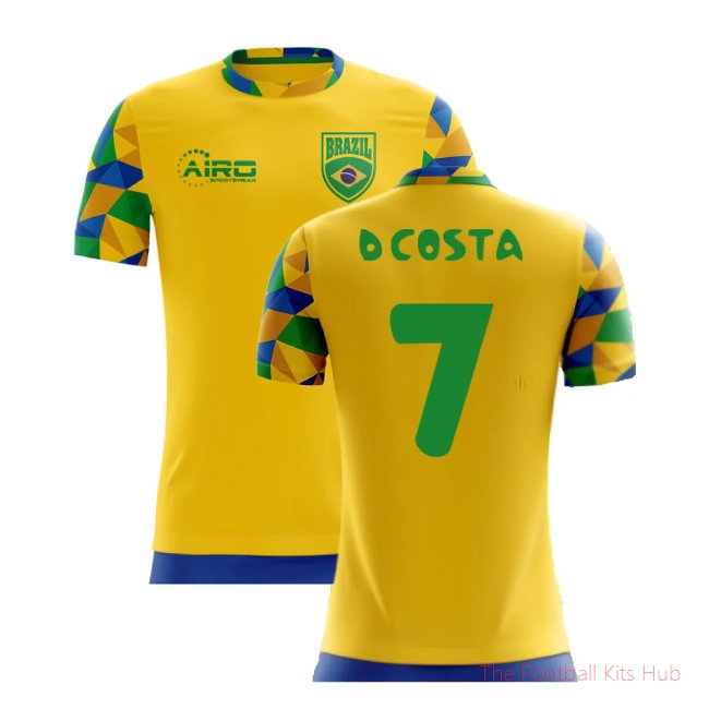 [EFS] 2025/26 Brazil Home Football Shirt (D Costa 7) - Kids