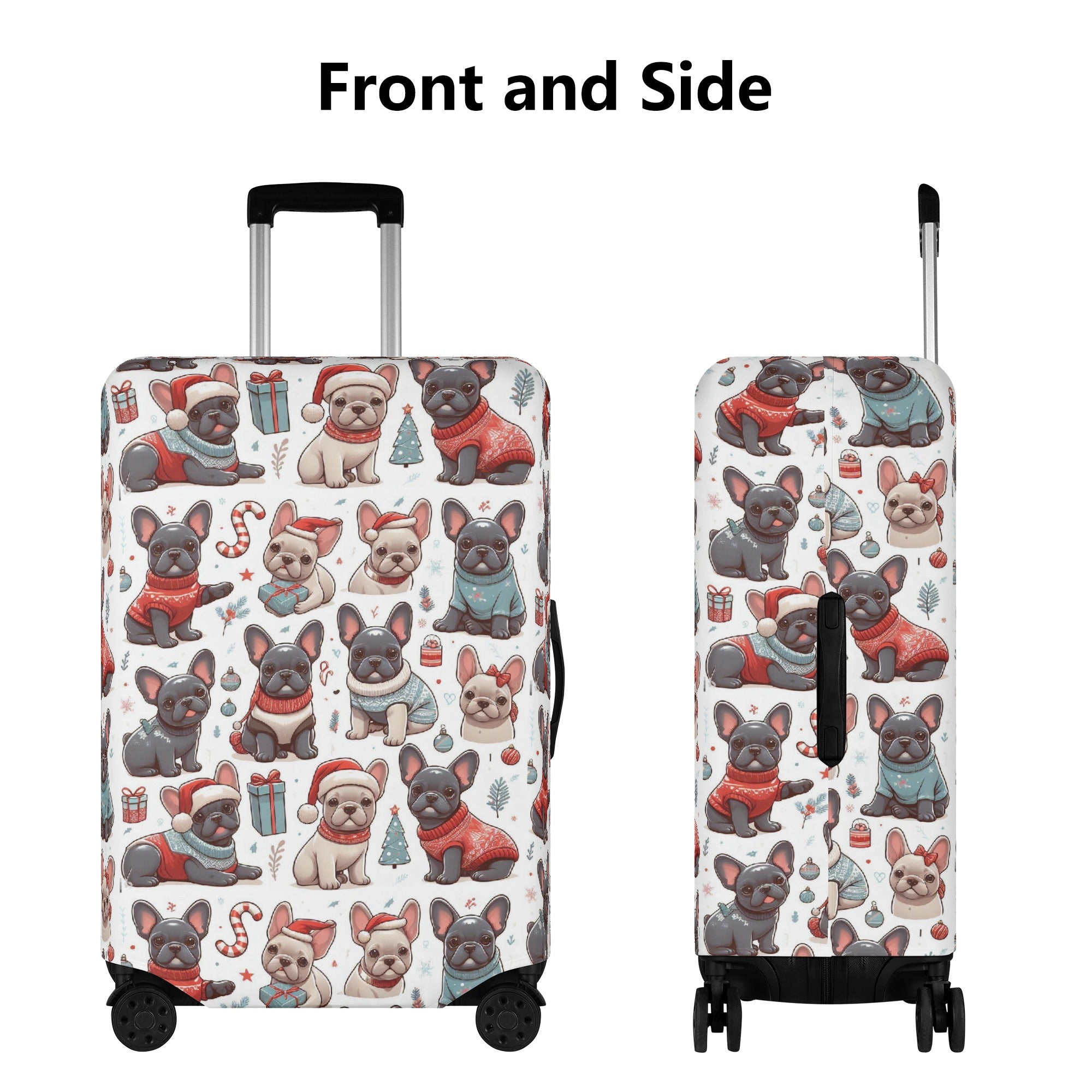 Fashion-Forward Trendy Jimmy - Luggage Cover for French Bulldog Lovers