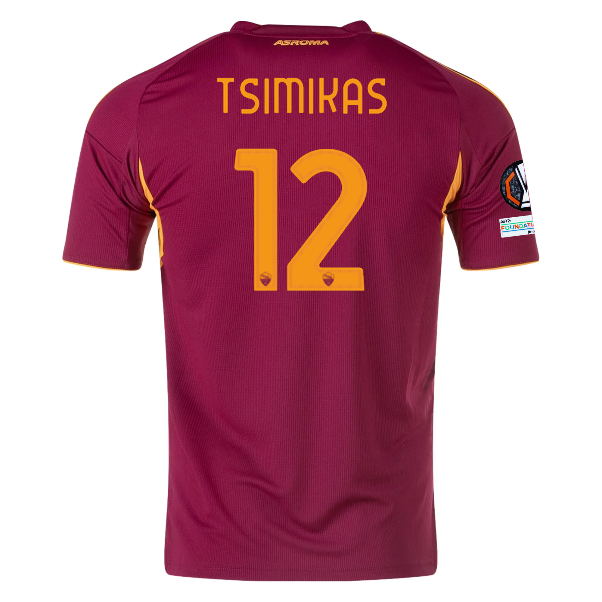 AS Roma Tsimikas 2025-2026 UEL Home Jersey – Authentic Shirt