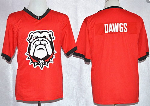 Men's UGA Bulldogs Red 2024 authentic None #None college football