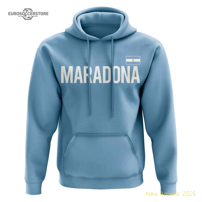 Diego Maradona Argentina National Team Name Hoody (sky Blue)