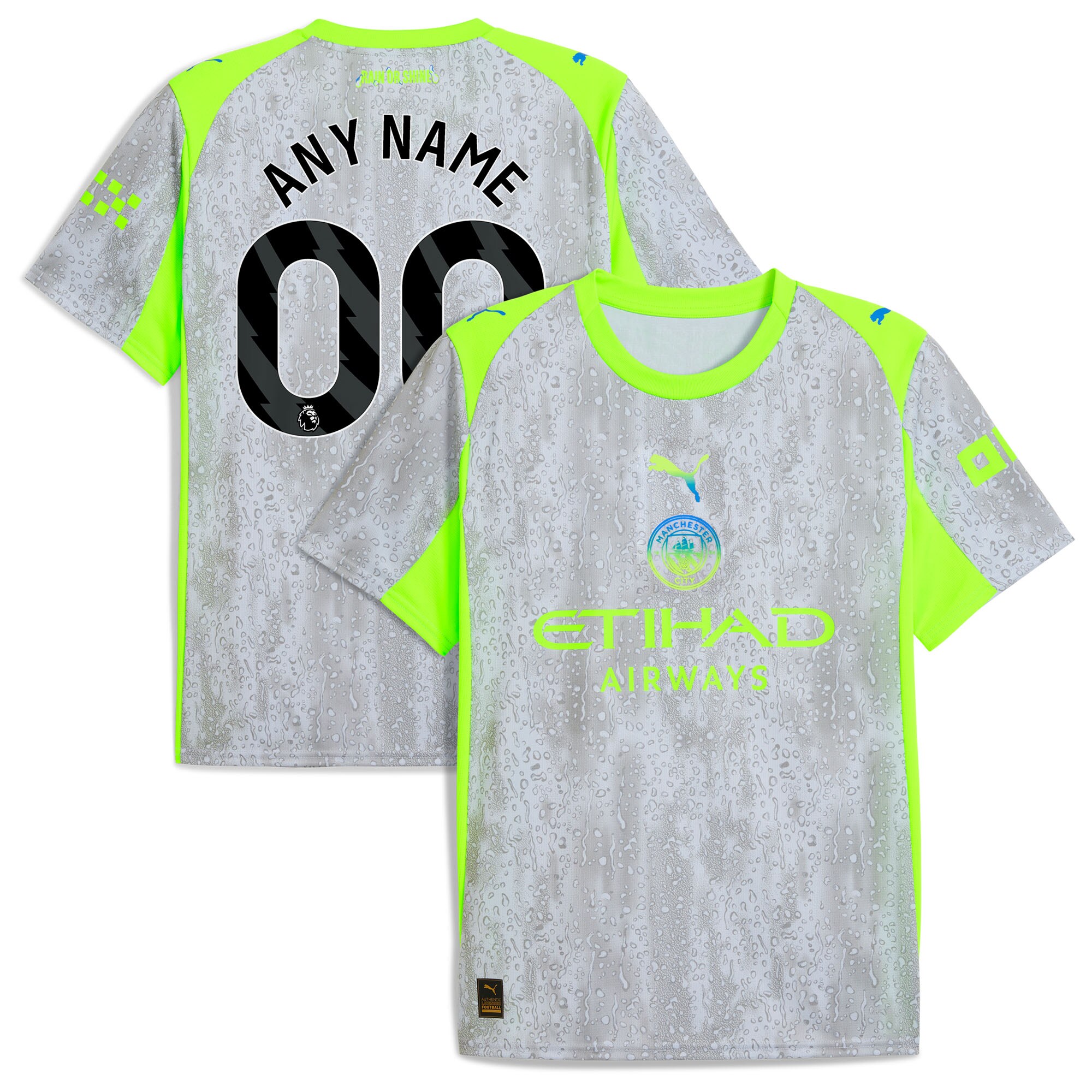 [SJH] Manchester City 2025/26 Third Replica Custom Jersey - Green/Neon Green