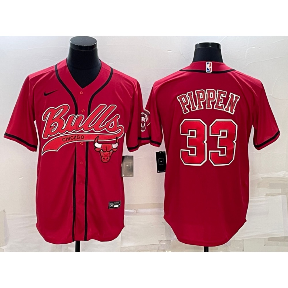 Premium Chicago Bulls 33 Red Jersey - - NBA Collection