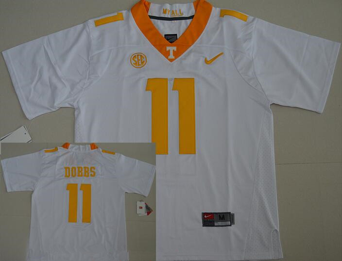 Men's None White 2024 college football Joshua Dobbs #11 premium Jersey